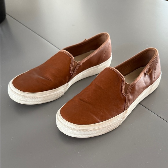 Brown Leather Slip-On Keds Size 8.5 - Picture 2 of 6
